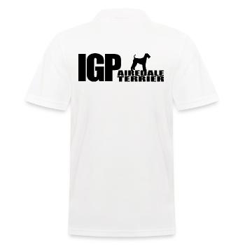 IGP AIREDALE TERRIER chien de sport chiens Wilsigns - Polo Homme - blanc - Dos - Kai (181cm)