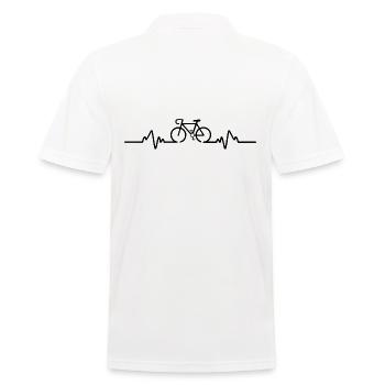 Radfahrer Herzschlag Fahrrad Herzschlag Radfahrer - Männer Poloshirt - Weiß - Hinten - Kai (181cm)