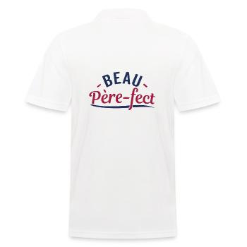 Cadeau beau père-fect t-shirt pour beau papa - Polo Homme - blanc - Dos - Kai (181cm)