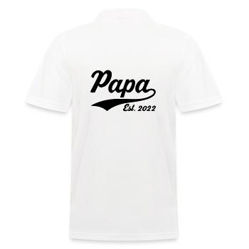papa est 2022 t-shirt futur papa 2022 - Polo Homme - blanc - Dos - Kai (181cm)