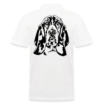 BASSET HOUND Chien Portrait Chien Portrait Wilsigns - Polo Homme - blanc - Dos - Kai (181cm)