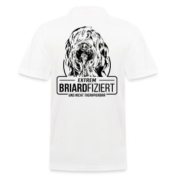 BRIARDFIZIERT Briard Hundespruch Hunde Wilsigns - Männer Poloshirt - Weiß - Hinten - Kai (181cm)