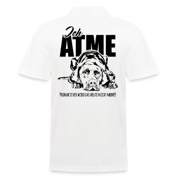 Magyar VIZSLA ich atme lustiger Hundespruch Hunde - Männer Poloshirt - Weiß - Hinten - Kai (181cm)