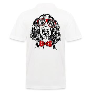 ENGLISH SPRINGER SPANIEL Brille Hunde Hund - Männer Poloshirt - Weiß - Hinten - Kai (181cm)