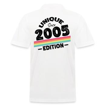 Unique depuis 2005 Edition Anniversaire Millésime 2005 - Polo Homme - blanc - Dos - Kai (181cm)