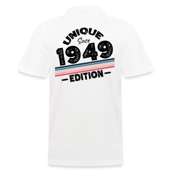 Unique depuis 1949 Edition Anniversaire Millésime 1949 - Polo Homme - blanc - Dos - Kai (181cm)