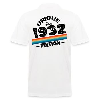 Unique depuis 1932 Edition Anniversaire Millésime 1932 - Polo Homme - blanc - Dos - Kai (181cm)