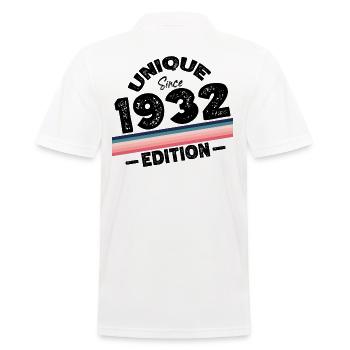 Unique depuis 1932 Edition Anniversaire Millésime 1932 - Polo Homme - blanc - Dos - Kai (181cm)