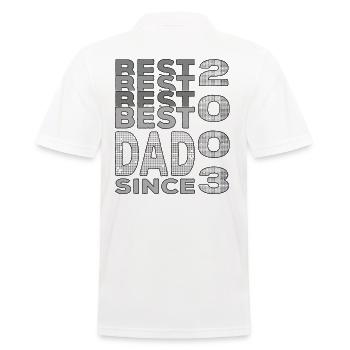 Bester Papa der Welt seit 2003 Vatertag Geburtstag - Männer Poloshirt - Weiß - Hinten - Kai (181cm)