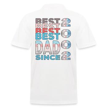 Bester Papa der Welt seit 2002 Vatertag - Männer Poloshirt - Weiß - Hinten - Kai (181cm)