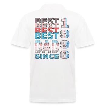 Bester Papa der Welt seit 1996 Vatertag - Männer Poloshirt - Weiß - Hinten - Kai (181cm)