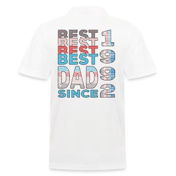 Bester Papa der Welt seit 1992 Vatertag - Männer Poloshirt - Weiß - Hinten - Kai (181cm)