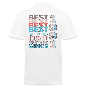 Meilleur papa du monde depuis 1991 Fête des Pères - Polo Homme - blanc - Dos - Kai (181cm)