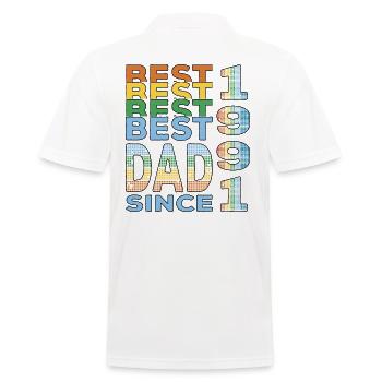 Meilleur papa du monde depuis 1991 Fête des Pères - Polo Homme - blanc - Dos - Kai (181cm)
