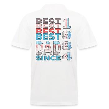Meilleur papa du monde depuis 1984 Fête des Pères - Polo Homme - blanc - Dos - Kai (181cm)