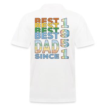 Bester Papa der Welt seit 1951 Vatertag - Männer Poloshirt - Weiß - Hinten - Kai (181cm)