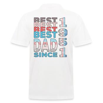 Bester Papa der Welt seit 1951 Vatertag - Männer Poloshirt - Weiß - Hinten - Kai (181cm)