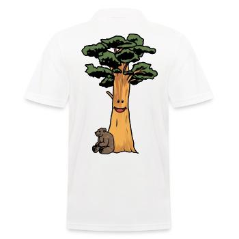 Prehistoric Nature Conservation Sustainability Brown Bear Bear - Men's Polo Shirt - white - Back - Kai (181cm)