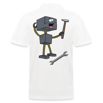 Hand Window Robot Tool Technology Technology - Men's Polo Shirt - white - Back - Kai (181cm)
