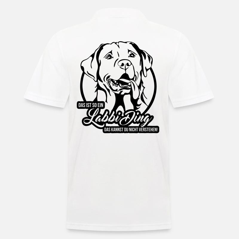LABBI DING - Labrador Hundespruch Wilsigns - Männer Poloshirt - Weiß