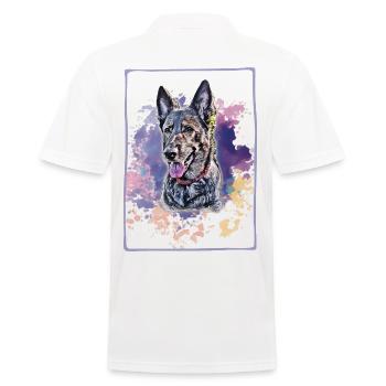 Schäferhunde sind einfach die besten! - Männer Poloshirt - Weiß - Hinten - Kai (181cm)