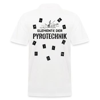 Elemente der Pyrotechnik - Männer Poloshirt - Weiß - Hinten - Kai (181cm)