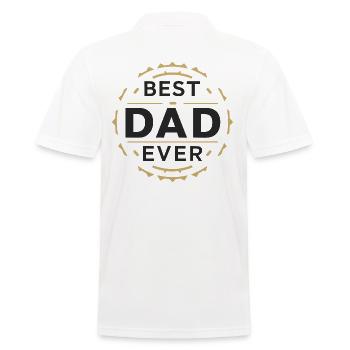 Bester Papa für immer zum Vatertag od. Geburtstag - Männer Poloshirt - Weiß - Hinten - Kai (181cm)
