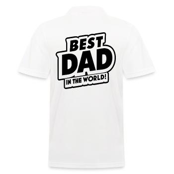 Meilleur papa pour toujours pour la fête des pères ou l’anniversaire - Polo Homme - blanc - Dos - Kai (181cm)