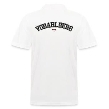 Vorarlberg Herz Schrift - Männer Poloshirt - Weiß - Hinten - Kai (181cm)