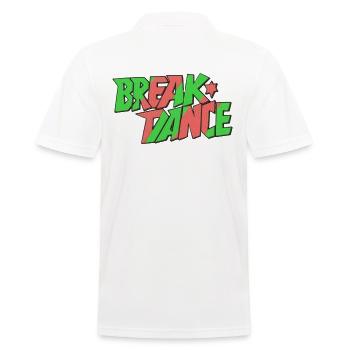 BreakDancer - Men's Polo Shirt - white - Back - Kai (181cm)