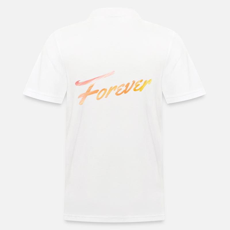 Forever Typografie - Männer Poloshirt - Weiß