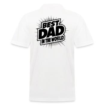 Bester Papa für immer zum Vatertag od. Geburtstag - Männer Poloshirt - Weiß - Hinten - Kai (181cm)