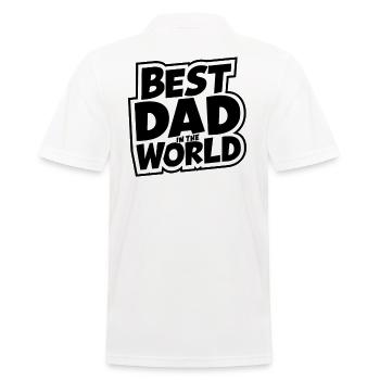 Bester Papa für immer zum Vatertag od. Geburtstag - Männer Poloshirt - Weiß - Hinten - Kai (181cm)