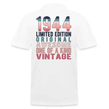 Edition limitée depuis 1944 Anniversaire Millésime 1944 - Polo Homme - blanc - Dos - Kai (181cm)