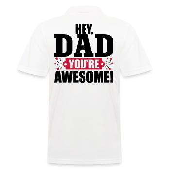Papa awesome - Polo Homme - blanc - Dos - Kai (181cm)