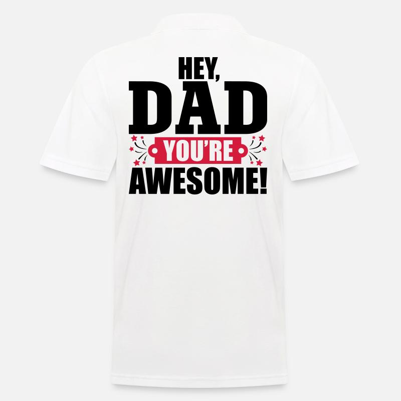 Awesome Daddy - Männer Poloshirt - Weiß