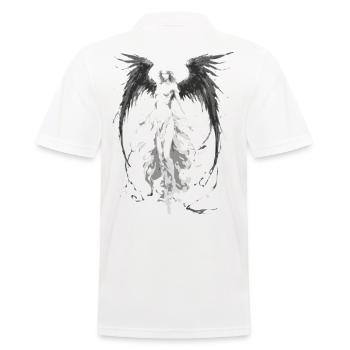 2reborn Angelwings Woman Power - Männer Poloshirt - Weiß - Hinten - Kai (181cm)