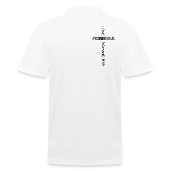 Love unconditional - Men's Polo Shirt - white - Back - Kai (181cm)
