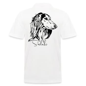 SALUKI Portrait Greyhounds Wilsigns - Polo Homme - blanc - Dos - Kai (181cm)