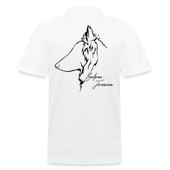Belgian Tervuren Profile Dog Dog Wilsigns - Men's Polo Shirt - white - Back - Kai (181cm)