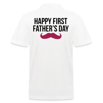 Happy First father - vatertag - Männer Poloshirt - Weiß - Hinten - Kai (181cm)