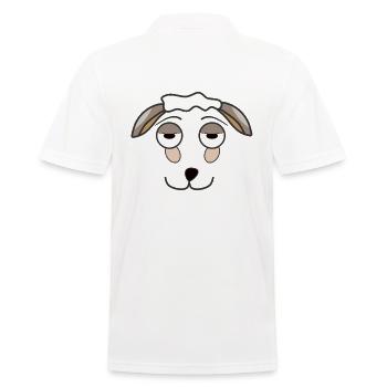 Schaf Kostüm Fasching - Männer Poloshirt - Weiß - Hinten - Kai (181cm)