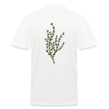 Thymian, Thymus Vulgaris - Männer Poloshirt - Weiß - Hinten - Kai (181cm)
