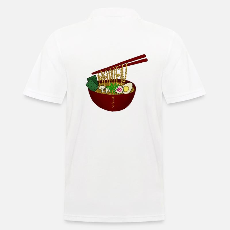 Ramen - Männer Poloshirt - Weiß