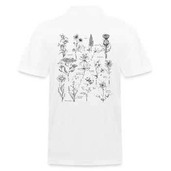 Blumen Wildblumen wilde Blumen - Männer Poloshirt - Weiß - Hinten - Kai (181cm)