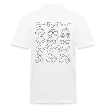 Des lunettes - Polo Homme - blanc - Dos - Kai (181cm)