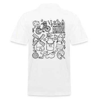 Hollande Pays-Bas Amsterdam - Polo Homme - blanc - Dos - Kai (181cm)