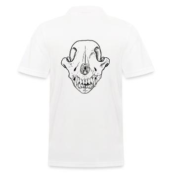Dog Skull Skull Dog Skull - Men's Polo Shirt - white - Back - Kai (181cm)