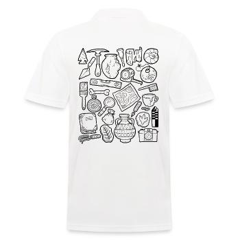 Archéologie - Polo Homme - blanc - Dos - Kai (181cm)