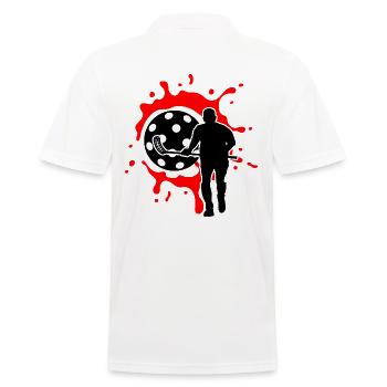 floorball floorball floorball season bandy - Men's Polo Shirt - white - Back - Kai (181cm)